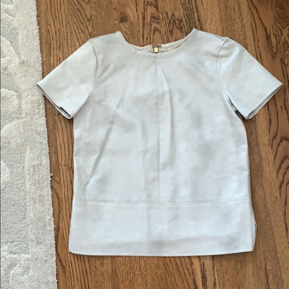 Loft Grey Leather Top Size XXSP